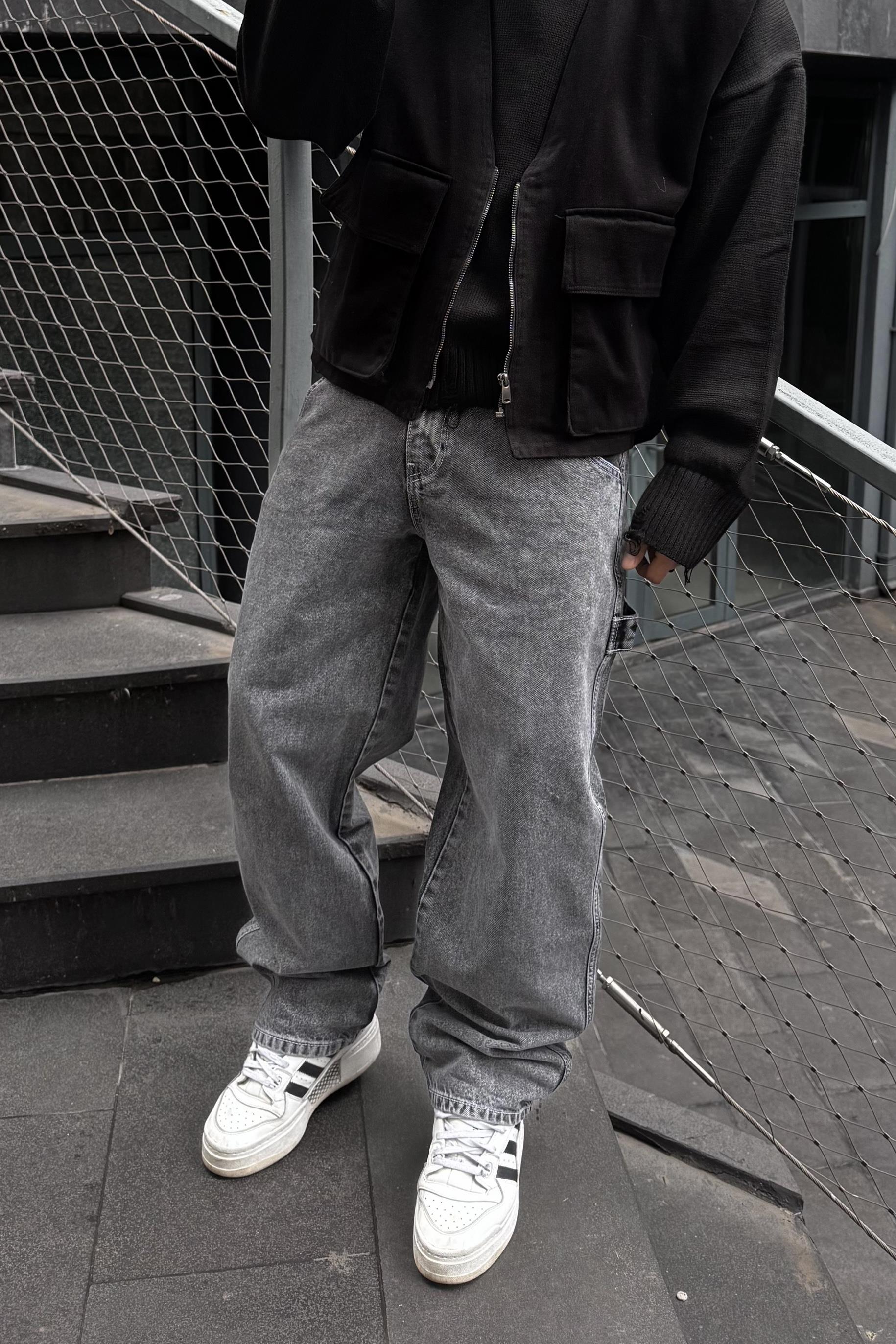 Urban fit gri kot pantolon