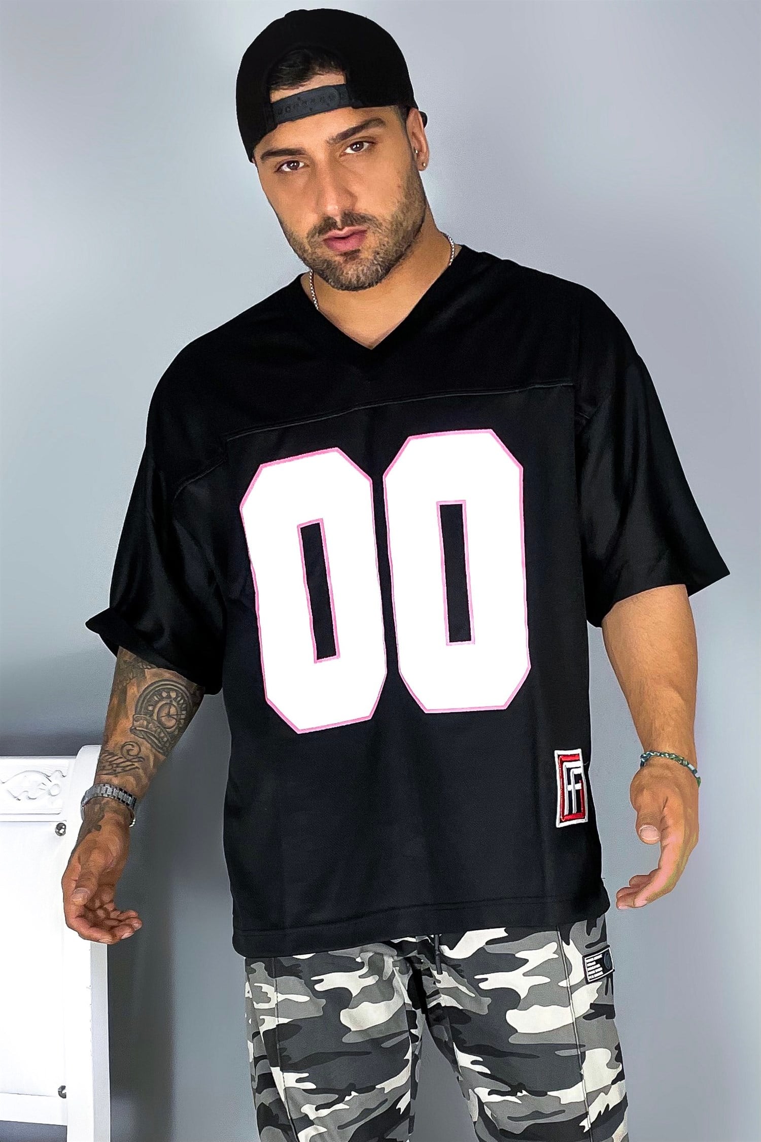 White siyah oversize tshirt