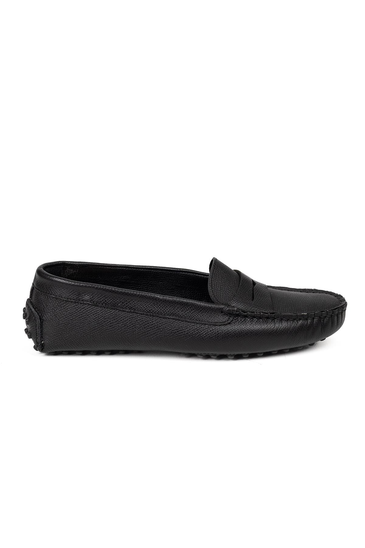 Kadın Siyah Hakiki Deri Loafer Günlük Ayakkabı