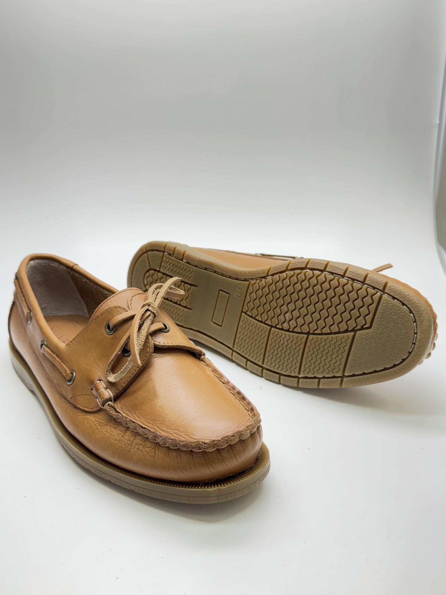 Kadın Bağcık Detaylı Hakiki  Deri Loafer Ayakkabı | Açık Taba