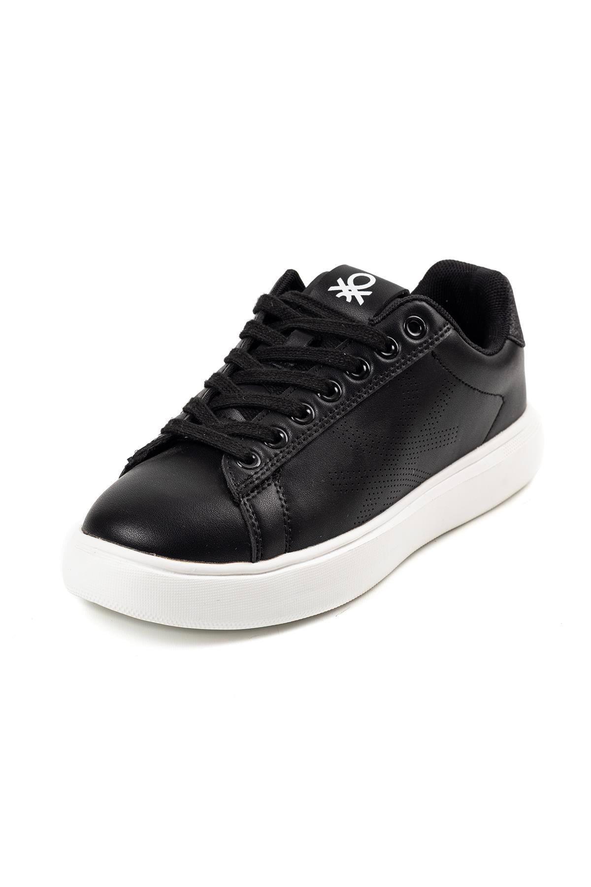 Benetton Kadın Siyah Kalın Taban Günlük Spor Sneaker Ayakkabı