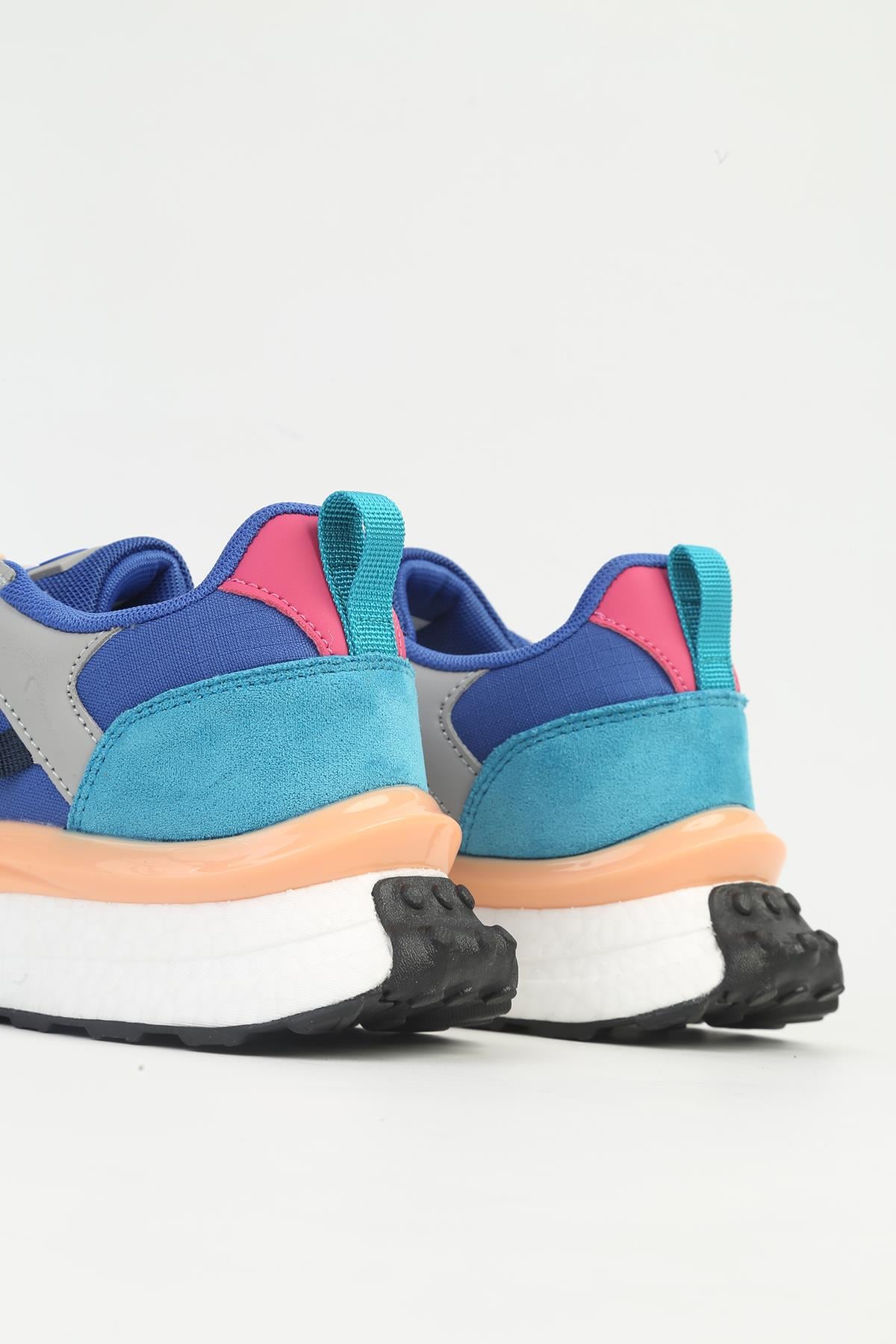 Benetton Kadın Sax Mavi Kalın Taban Günlük Spor Sneaker Ayakkabı