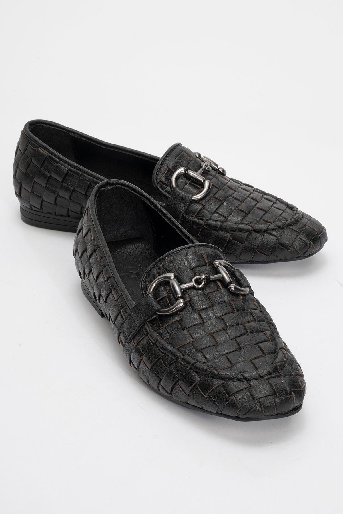 Hakiki Deri Ortopedik Ayakkabı | Siyah