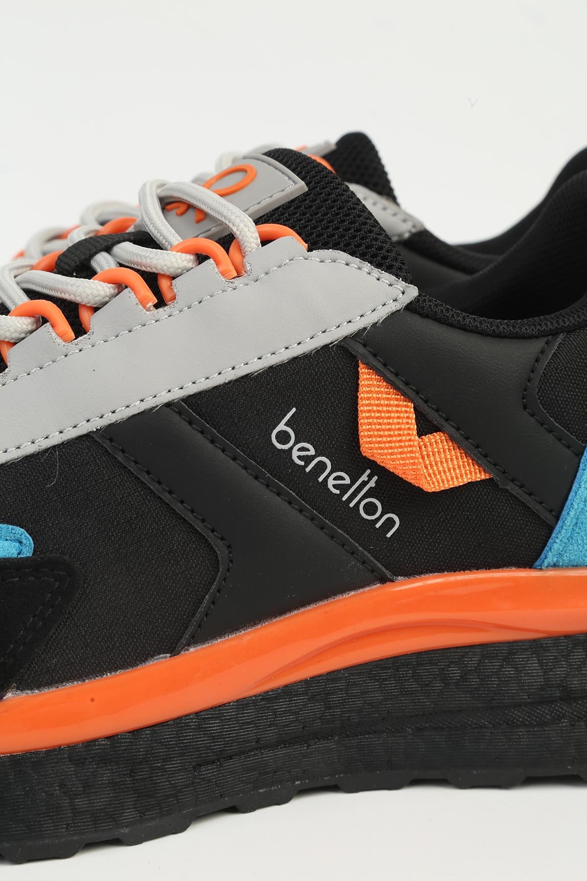 Benetton Kadın Siyah Kalın Taban Günlük Spor Sneaker Ayakkabı