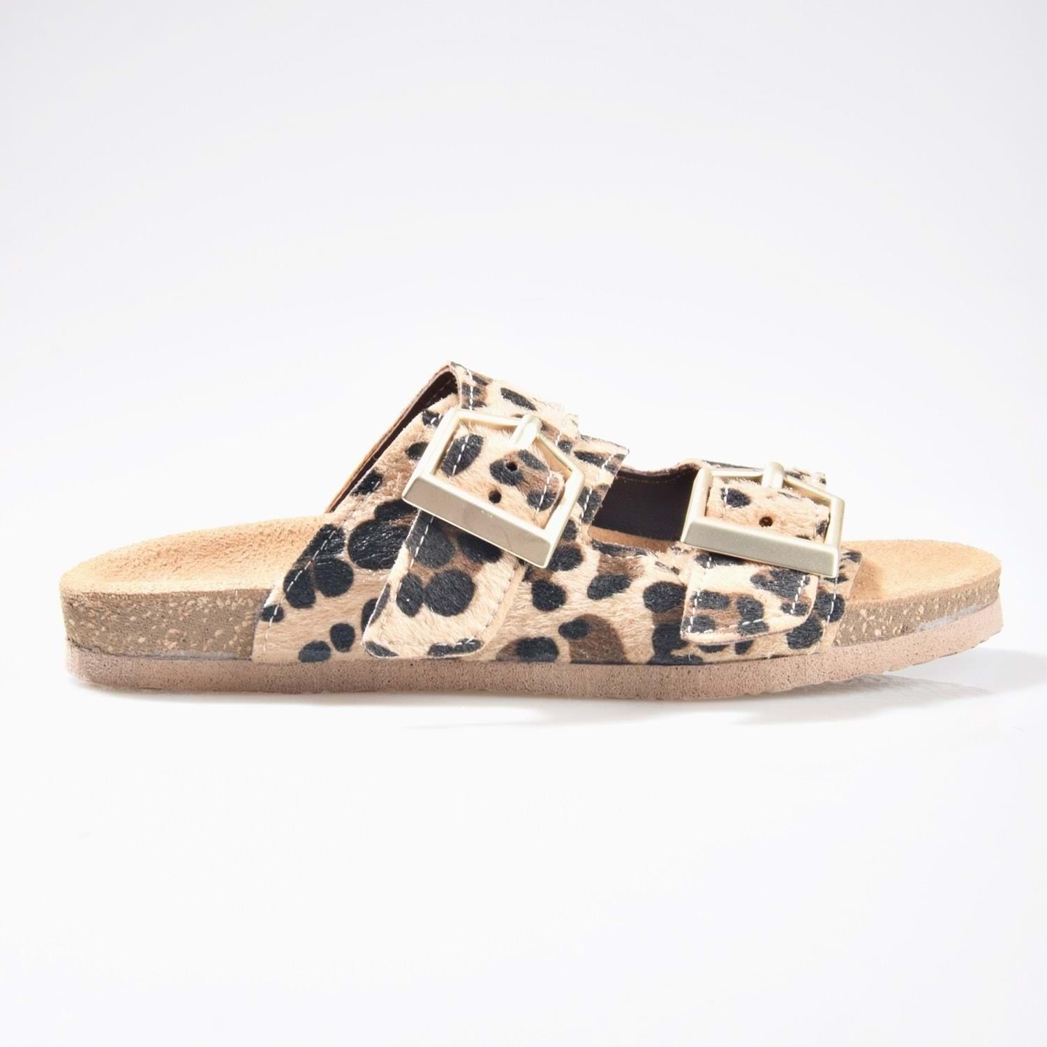 Kadın Deri Terlik | Leopar