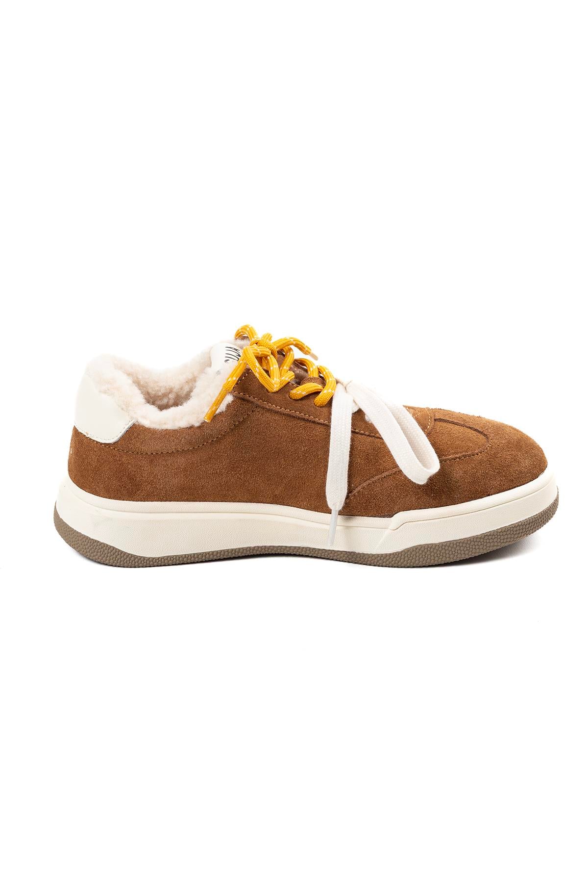 Kadın İthal Sneaker Camel Ortopedik Tabanlı Günlük Spor Ayakkabı