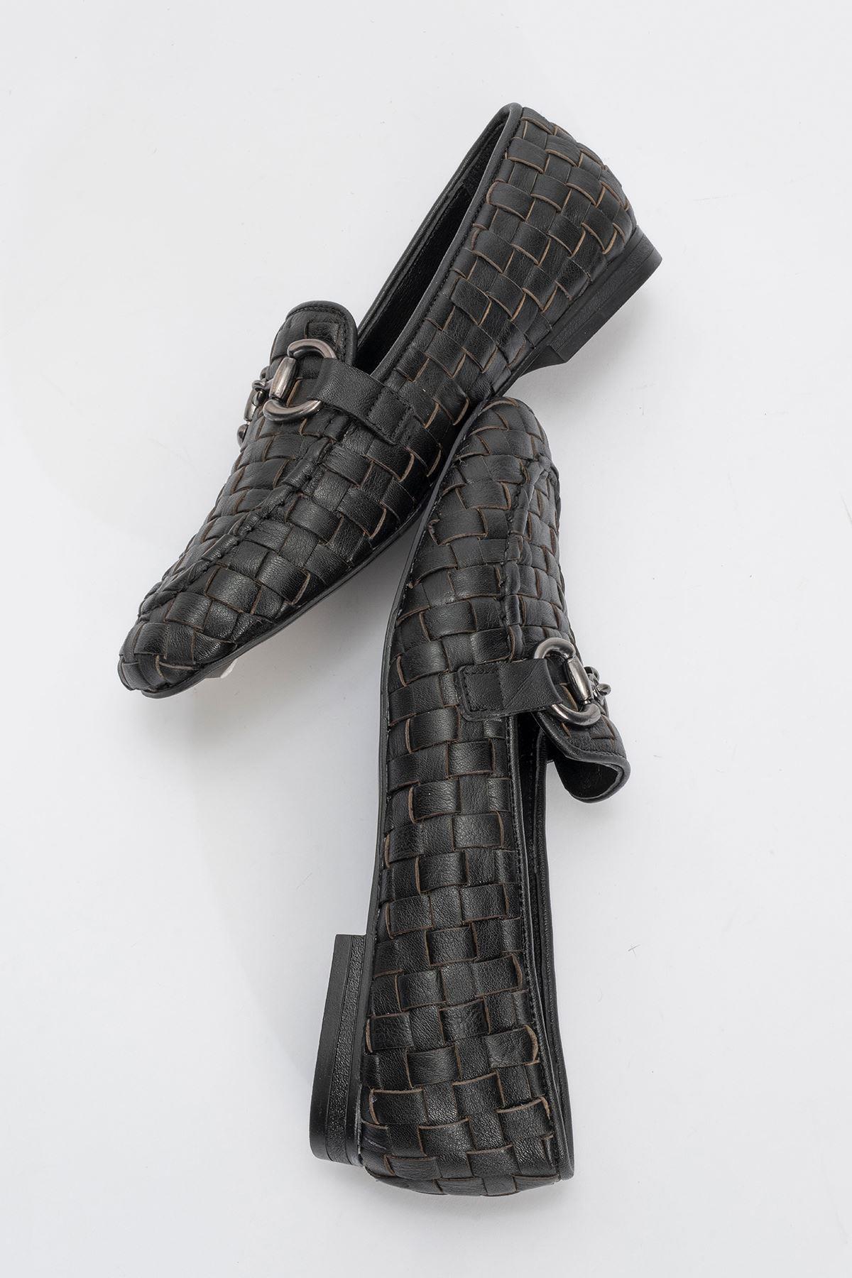 Hakiki Deri Ortopedik Ayakkabı | Siyah