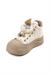 Kadın İthal Sneaker Bej Oyuncak Figür Detaylı Ortopedik Tabanlı Günlük Ayakkabı