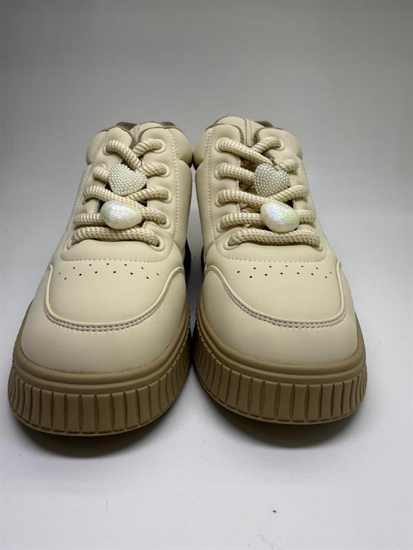 Kadın İthal Sneaker | Bej