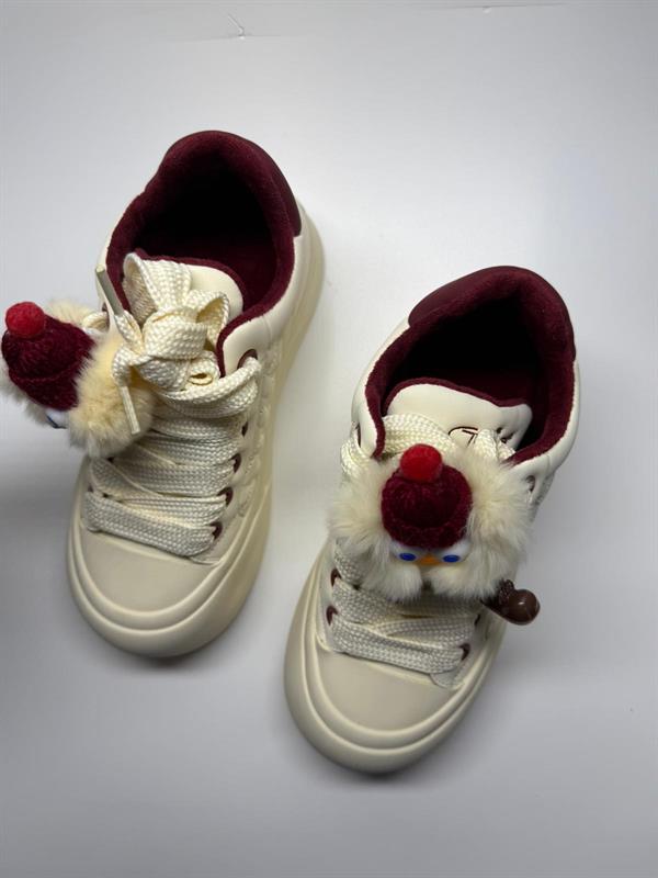 Kadın İthal Sneaker | Bordo