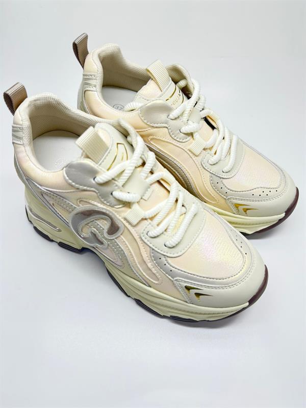 Kadın İthal Sneaker | Bej