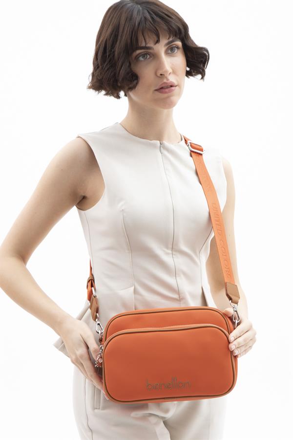 Benetton Kadın Çapraz Çanta | Turuncu Camel