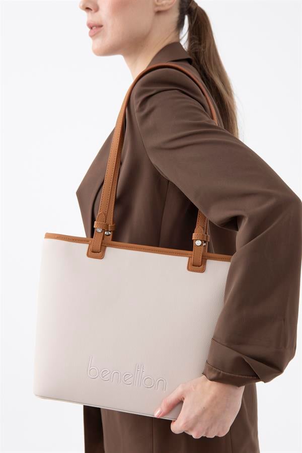 Benetton Kadın Kol Çanta | Bej Camel