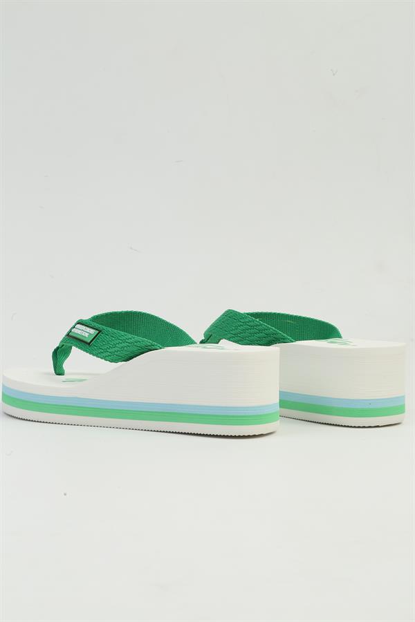 Benetton Kadın Terlik | YEŞİL BEYAZ