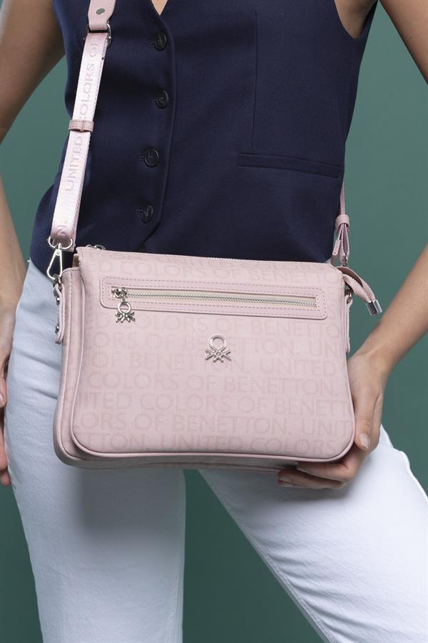 Benetton Kadın Çapraz Çanta | Pudra