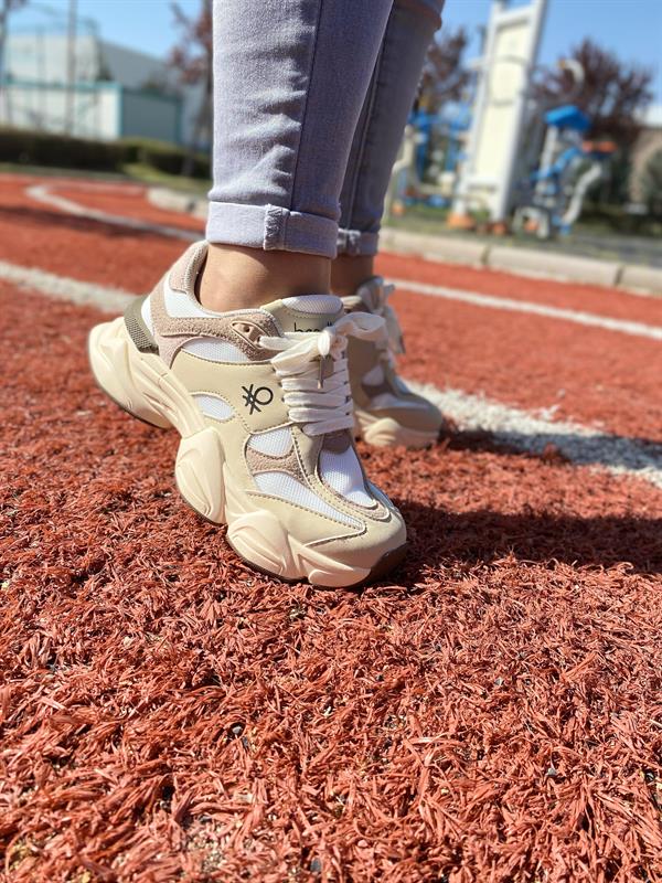 Benetton Unisex Spor Ayakkabı | Bej