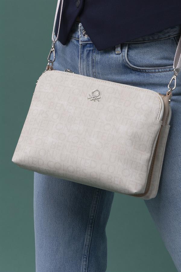 Benetton Kadın Çapraz Çanta | Bej