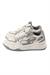 Benetton Kadın Beyaz Gri Detaylı Kalın Bağcıklı Kalın Taban Spor Sneaker Ayakkabı