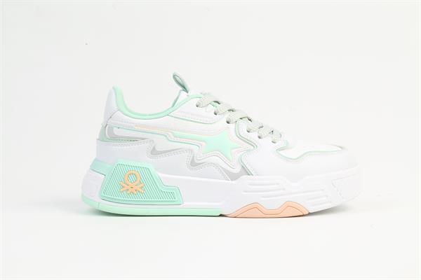 Benetton Unisex Spor Ayakkabı | Beyaz Yeşil