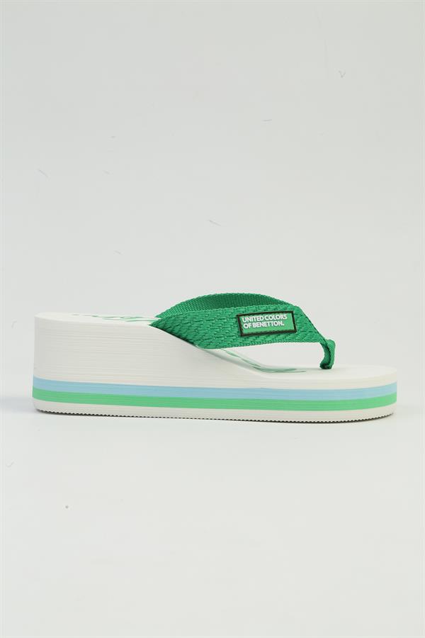 Benetton Kadın Terlik | YEŞİL BEYAZ