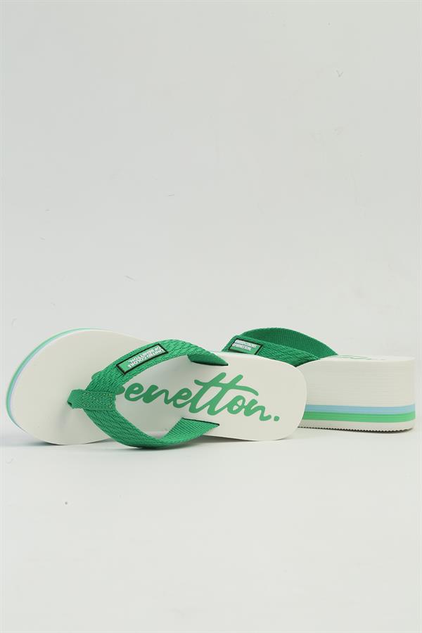 Benetton Kadın Terlik | YEŞİL BEYAZ