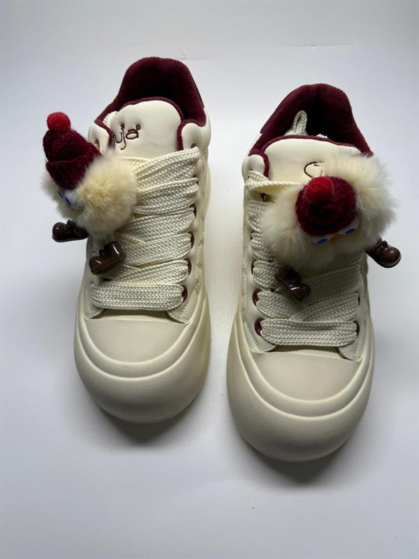 Kadın İthal Sneaker | Bordo