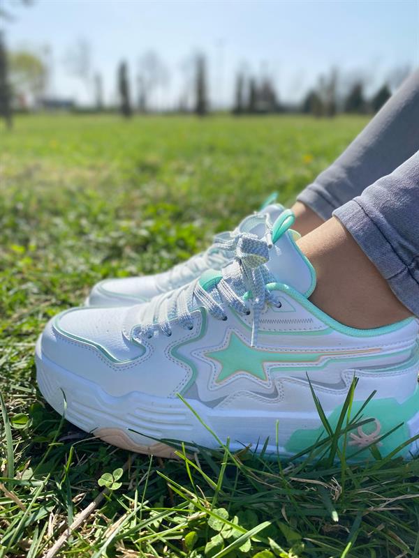 Benetton Unisex Spor Ayakkabı | Beyaz Yeşil