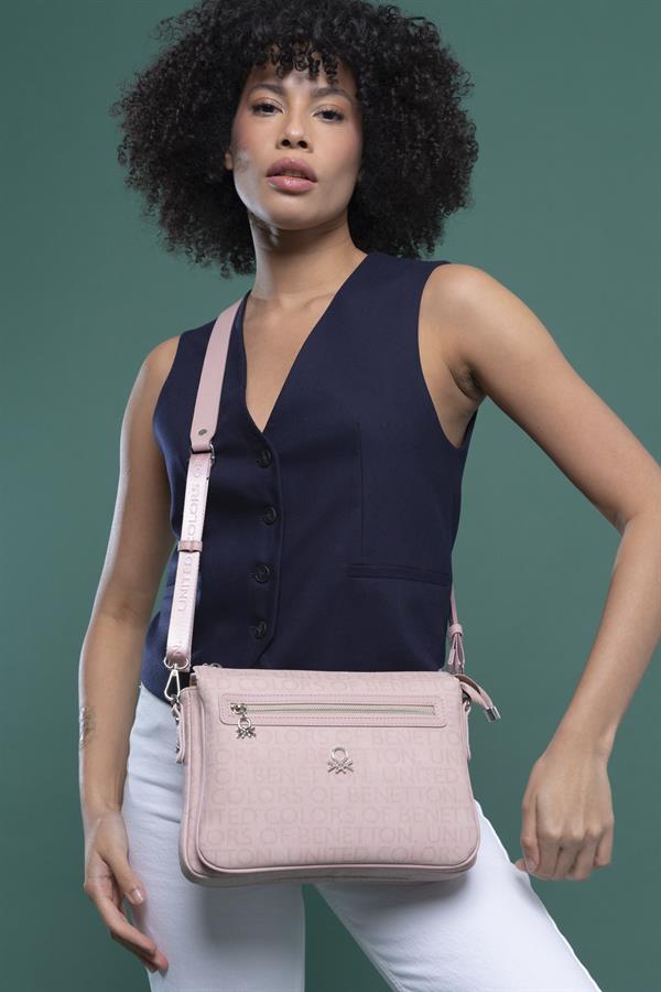 Benetton Kadın Çapraz Çanta | Pudra