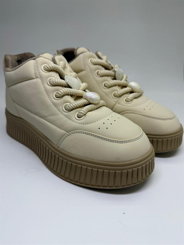 Kadın İthal Sneaker | Bej