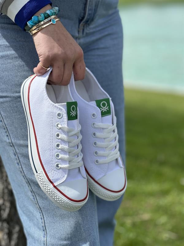 Benetton Kadın Yazlık Spor Ayakkabı | Beyaz 