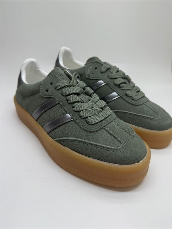 Lufian Açık Yeşil Süet Bağcıklı Günlük Kadın Sneaker Ayakkabı 