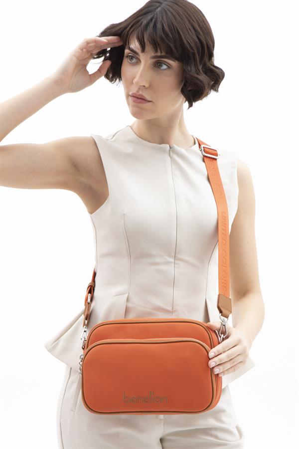 Benetton Kadın Çapraz Çanta | Turuncu Camel