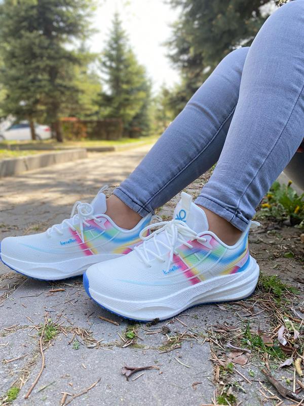 Benetton Unisex Spor Ayakkabı | Beyaz