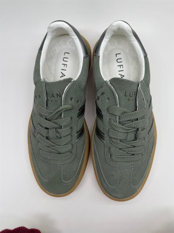 Lufian Açık Yeşil Süet Bağcıklı Günlük Kadın Sneaker Ayakkabı 