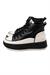 Guja Kadın Siyah Beyaz Bağcıklı Fermuarlı Kalın Taban Spor Bot