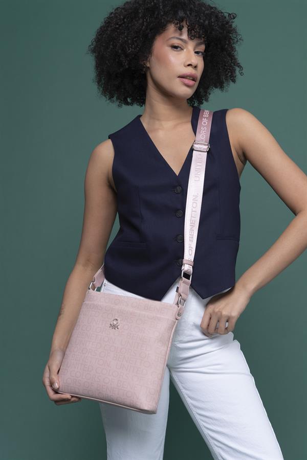 Benetton Kadın Çapraz Çanta | Pudra