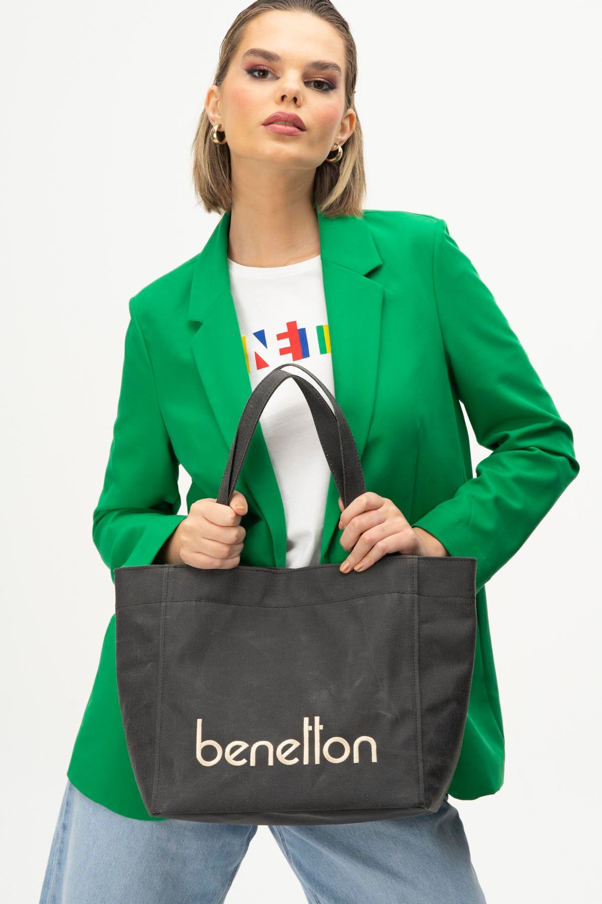 Benetton Kadın Kol Çantası | Siyah