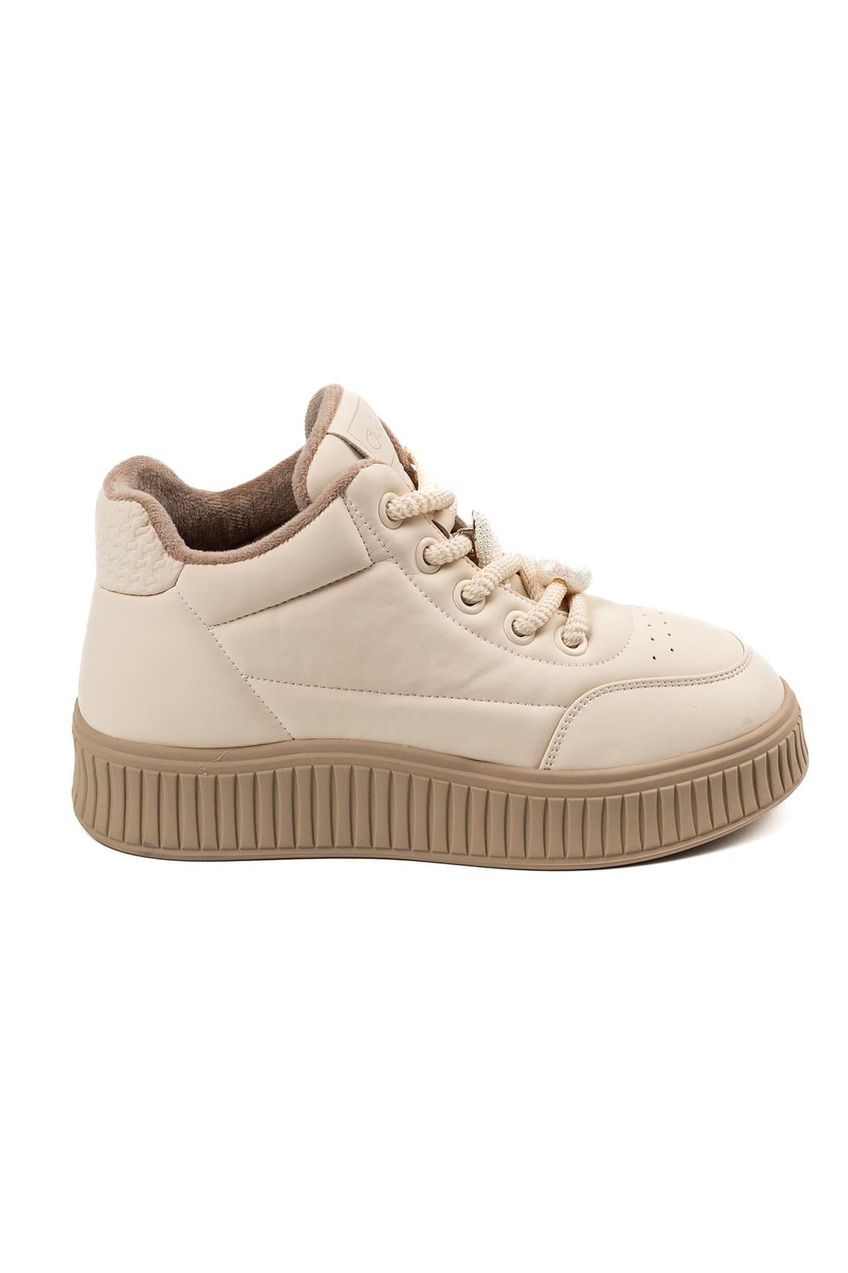 Kadın İthal Sneaker | Bej