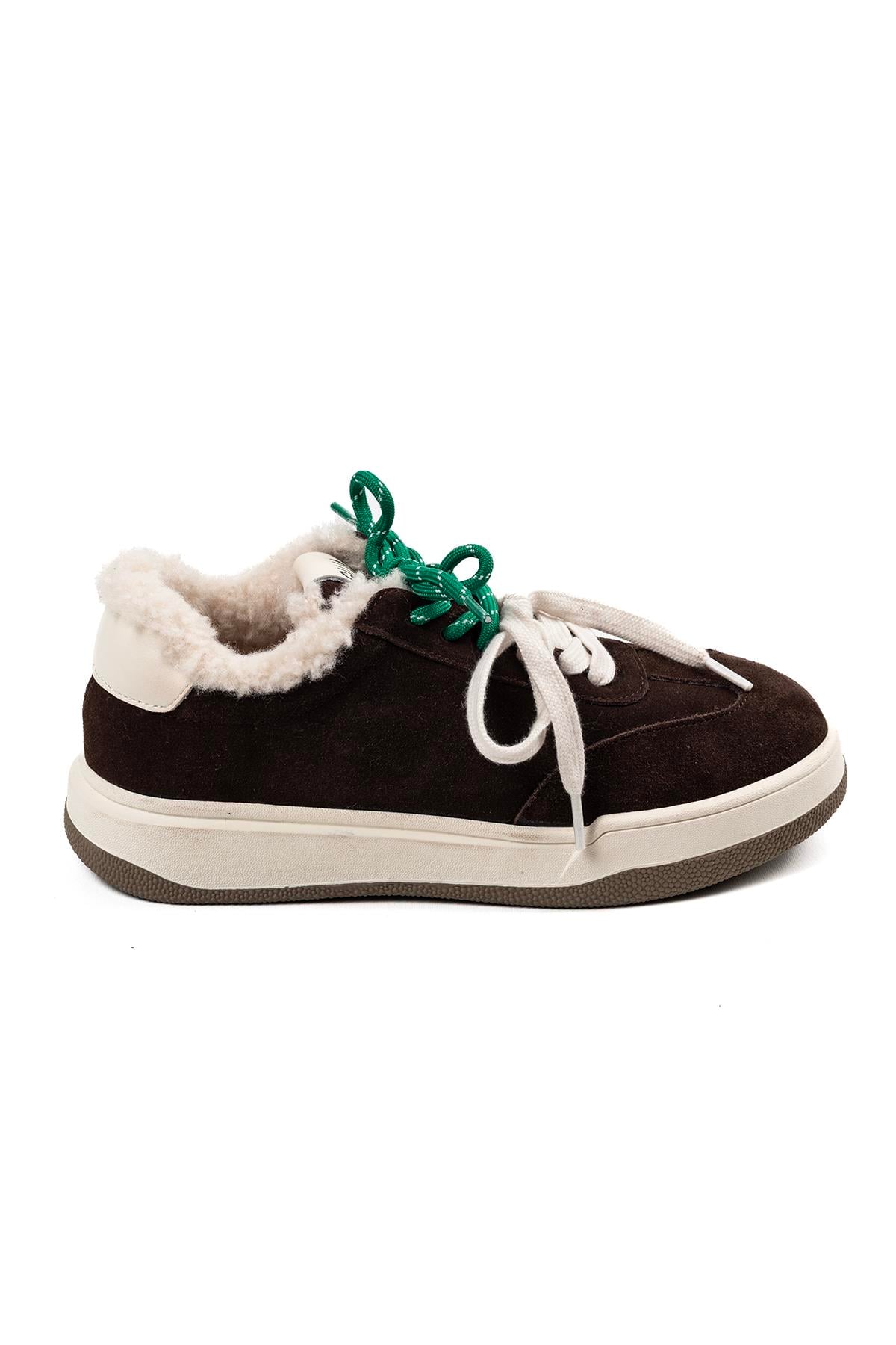 Kadın İthal Sneaker | Kahve