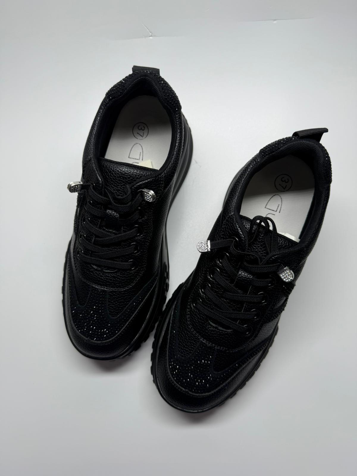 Kadın İthal Sneaker | Siyah