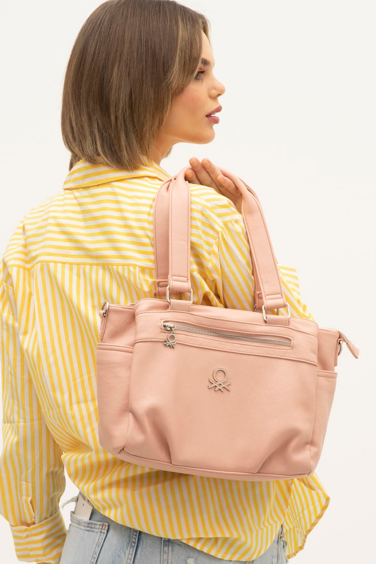 Benetton Kadın Deri İthal Çanta | PEMBE