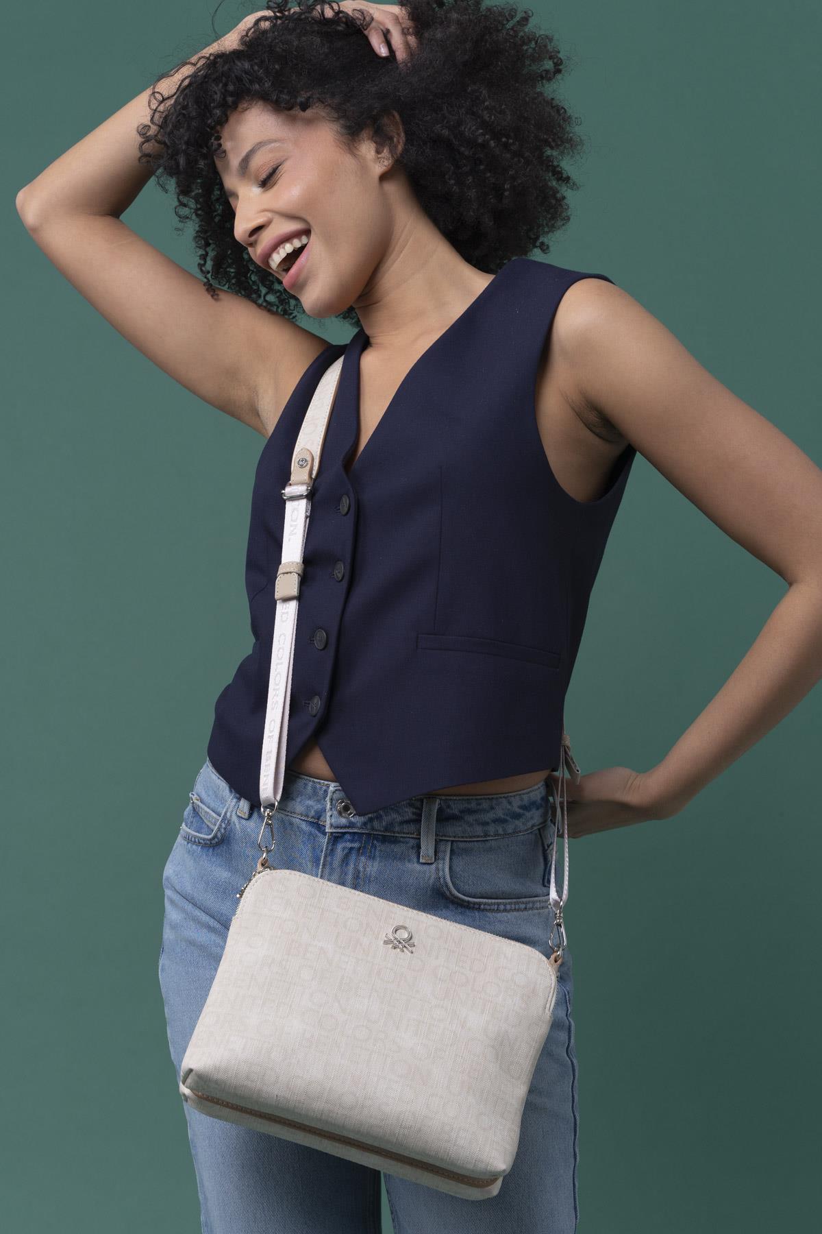 Benetton Kadın Çapraz Çanta | Bej