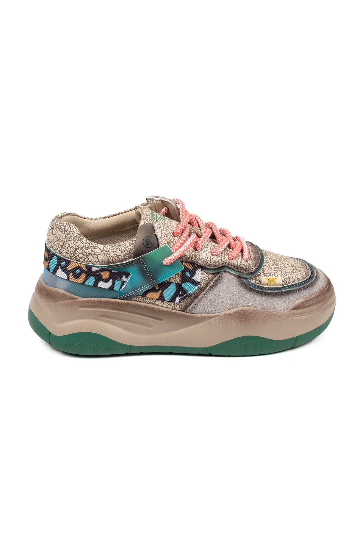 Kadın İthal Sneaker | Bej