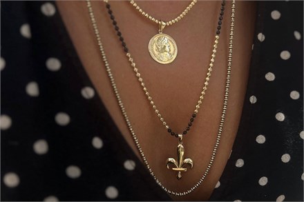  Big Fleur De Lis Kolye Ucu