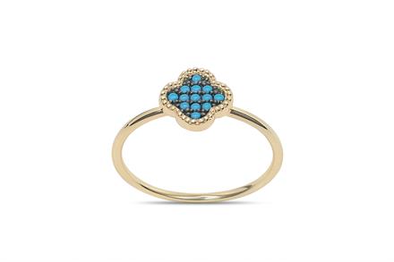 Turquoise Clover Yüzük