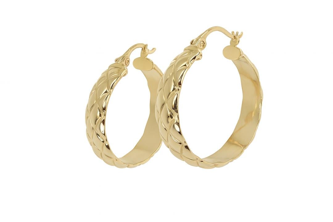 Gisele KüpeDesenli Bombe Halka Küpe I Lim Kuyumculuk