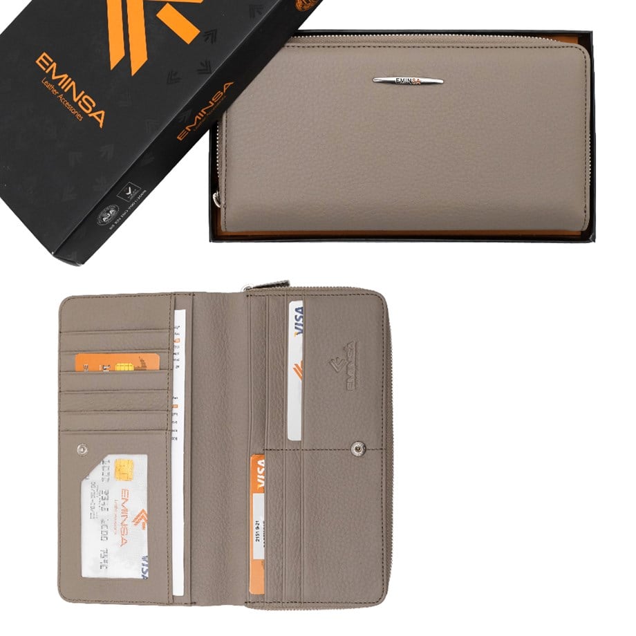 Vizon Hakiki Deri Kadın Cüzdan