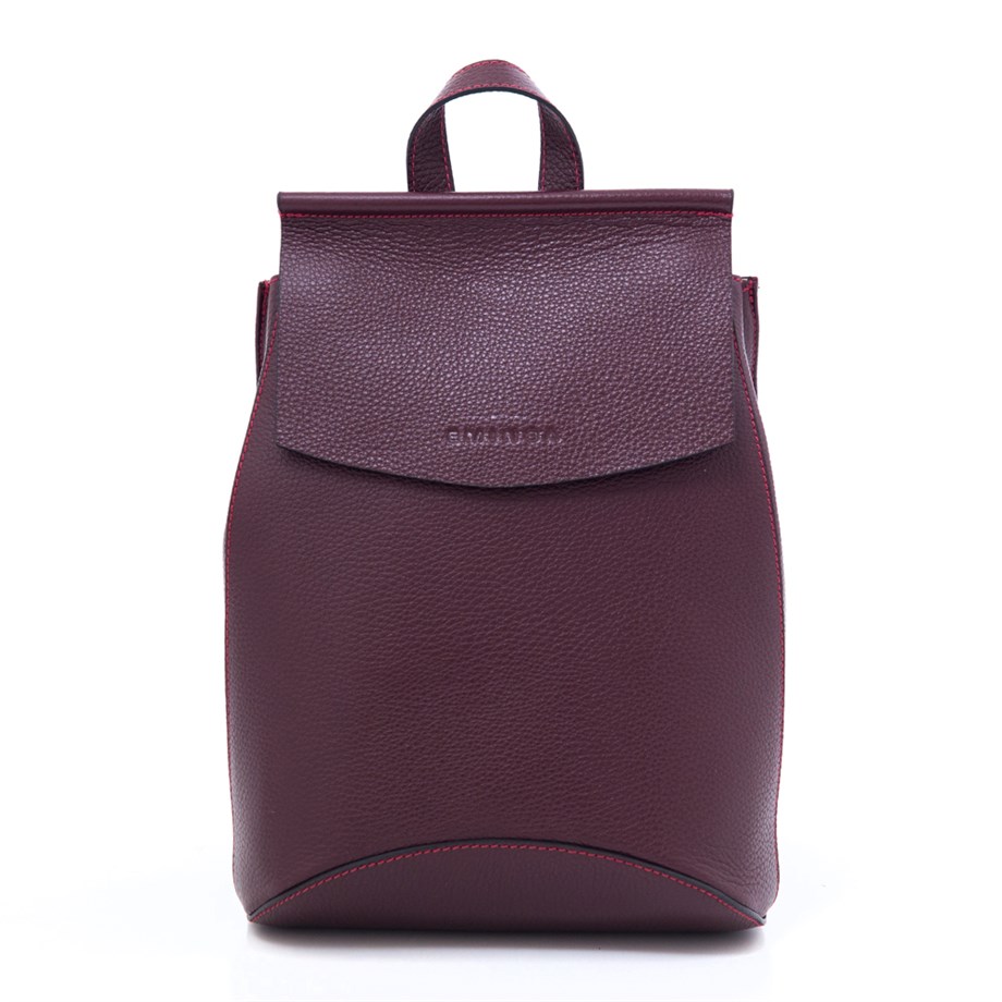 Kadın Bordo Deri Sırt Çantası