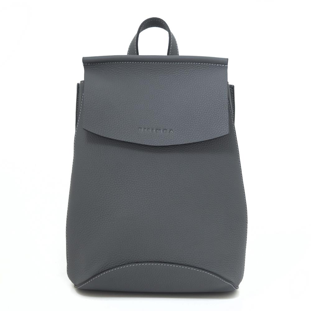 Kadın Gri Deri Sırt Çantası