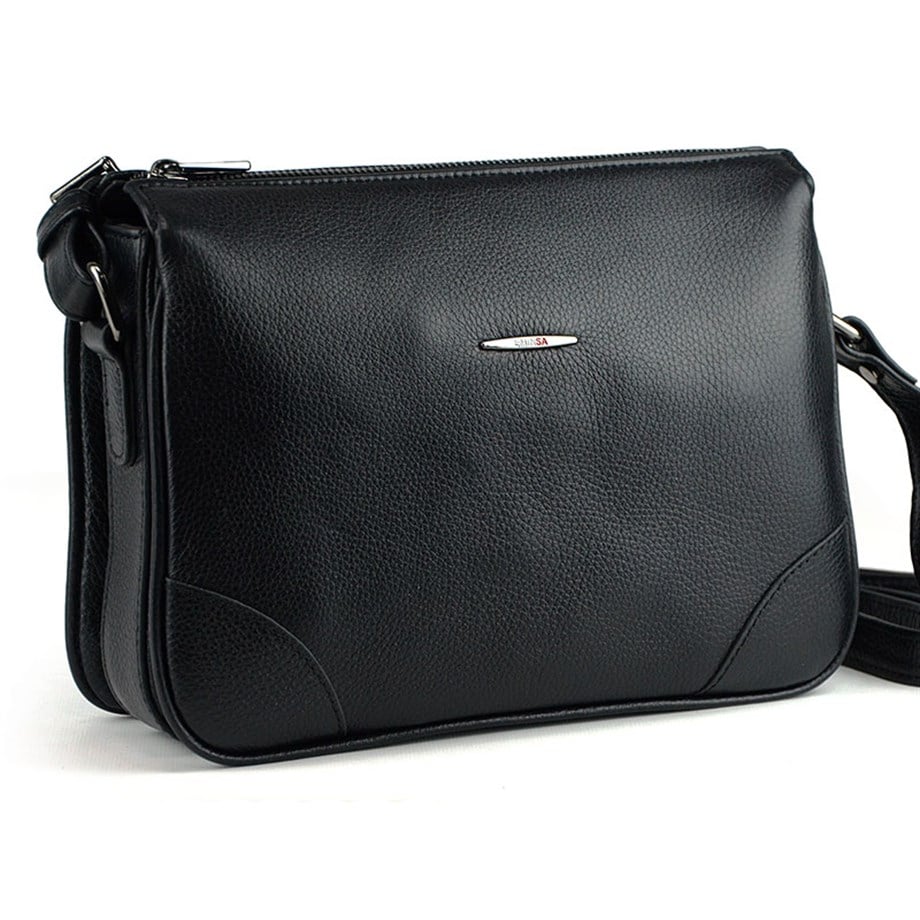 Siyah Hakiki Deri Omuz Çantası